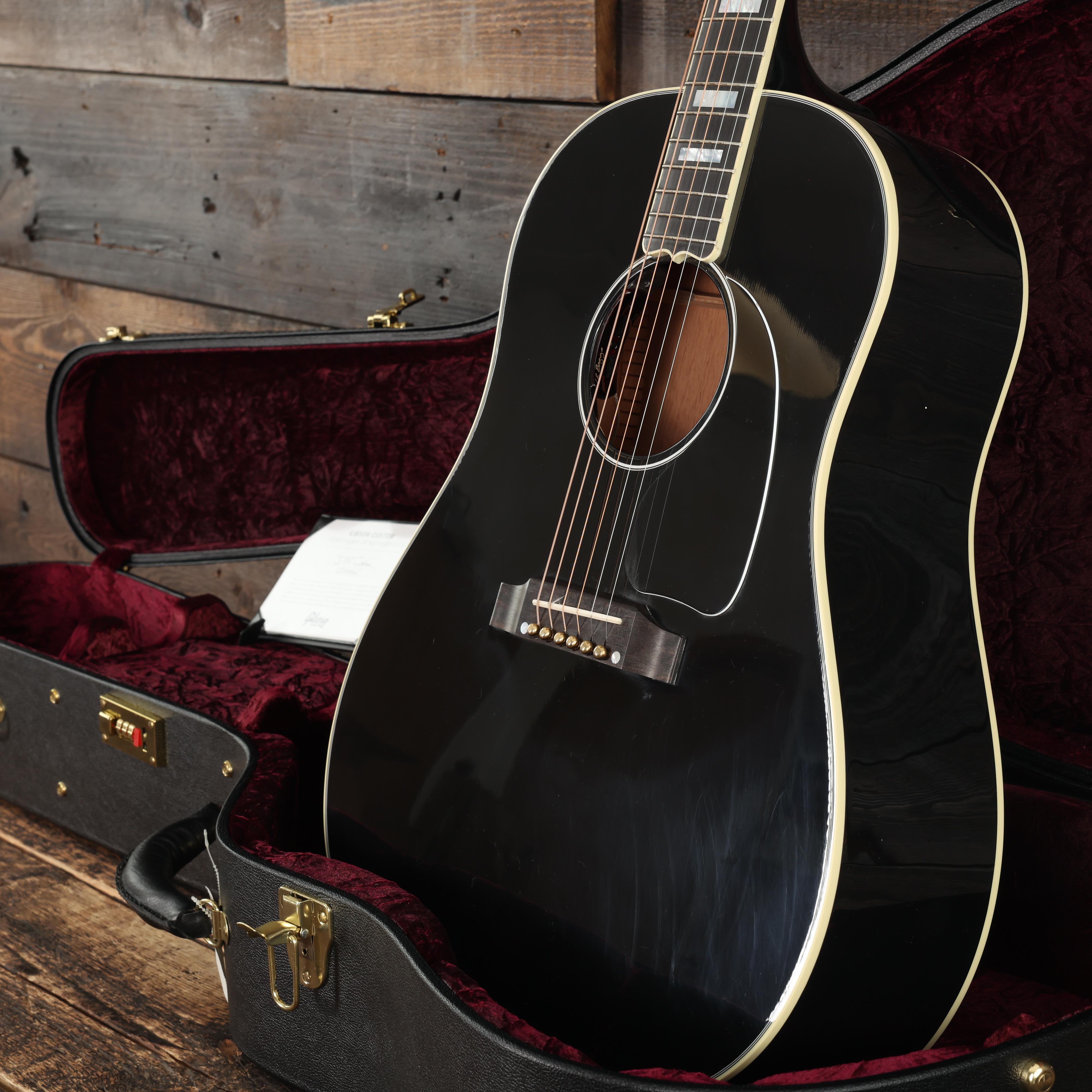 Gibson Custom Shop J-45 Custom Ebony Acoustic Guitar - Andertons